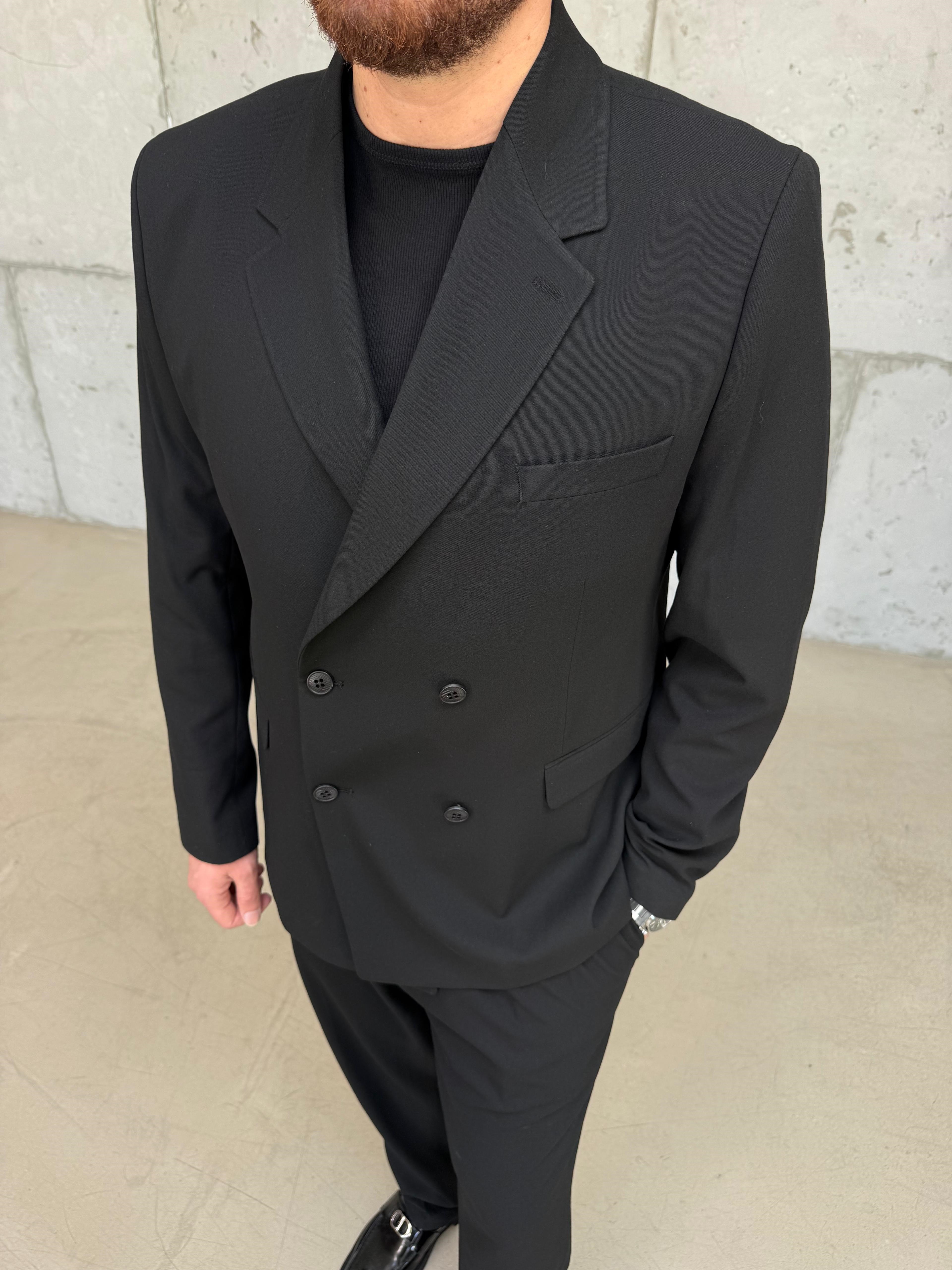Siyah Oversize Kruvaze Takım