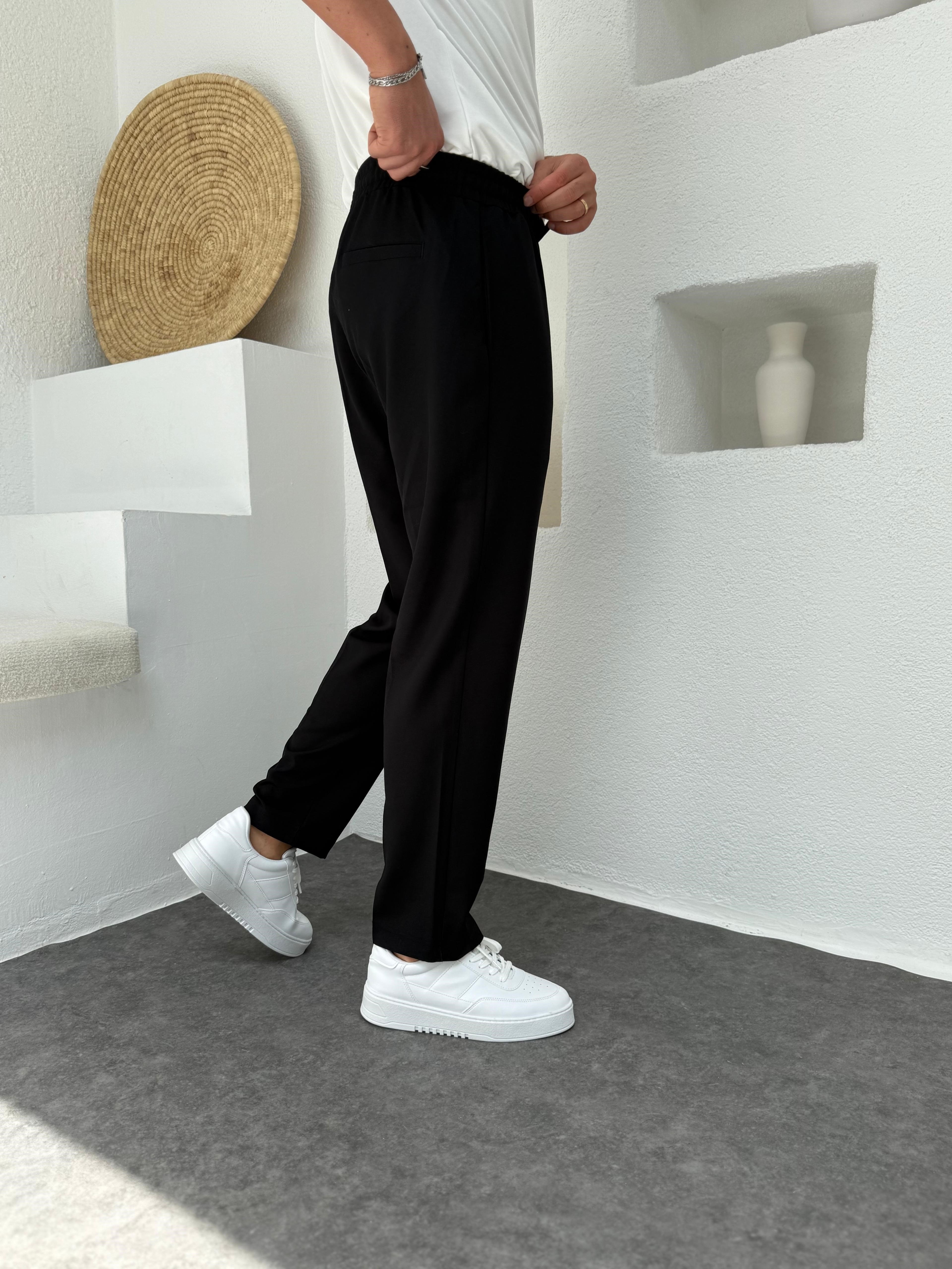 Siyah Regular Fit Jogger Pantolon