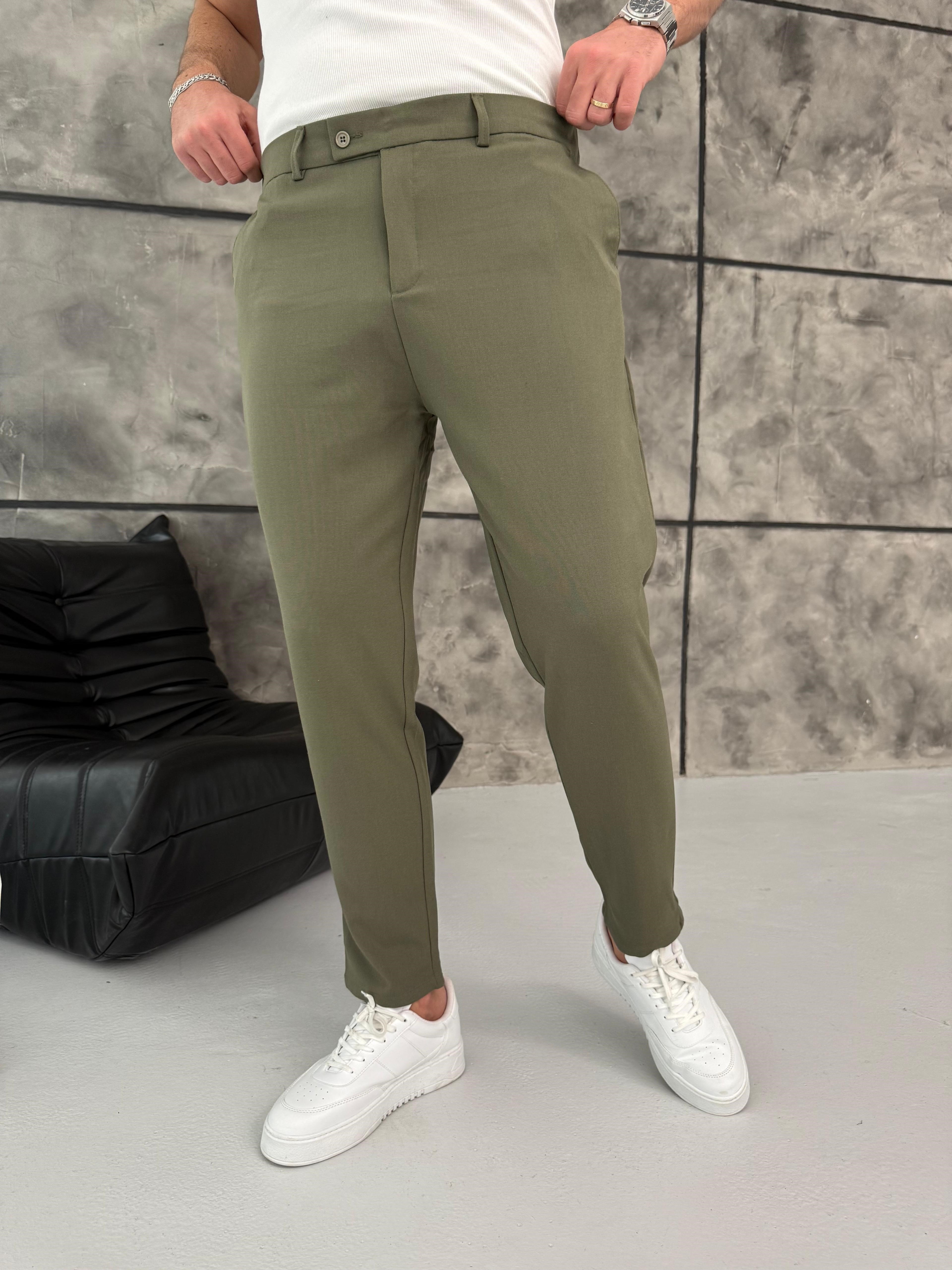 Slimfit Kumaş Pantolon Haki