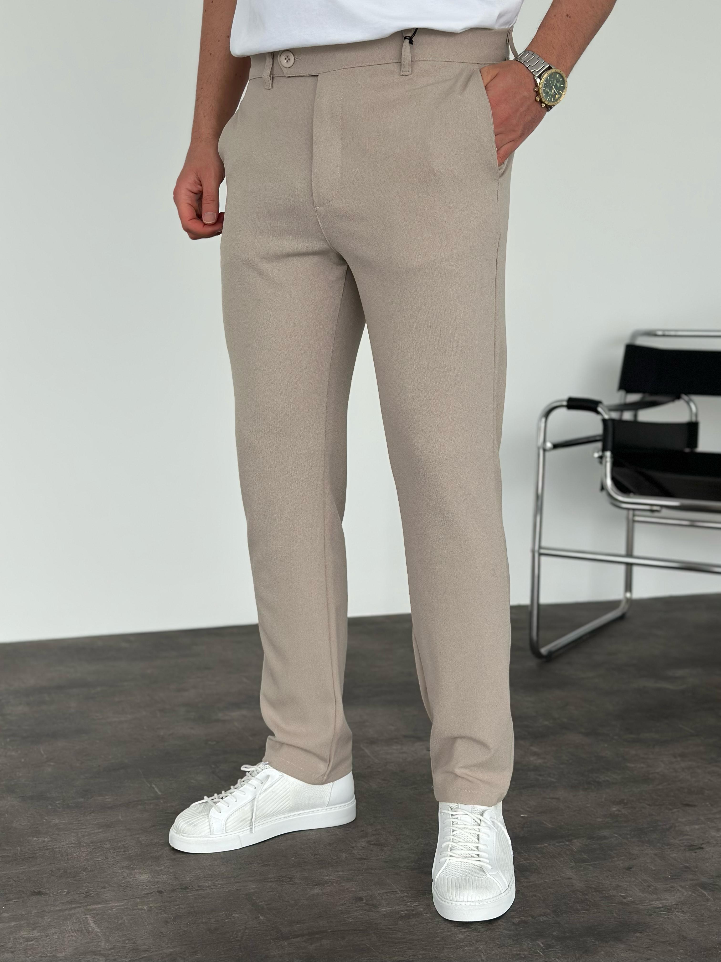Slimfit Kumaş Pantolon Krem
