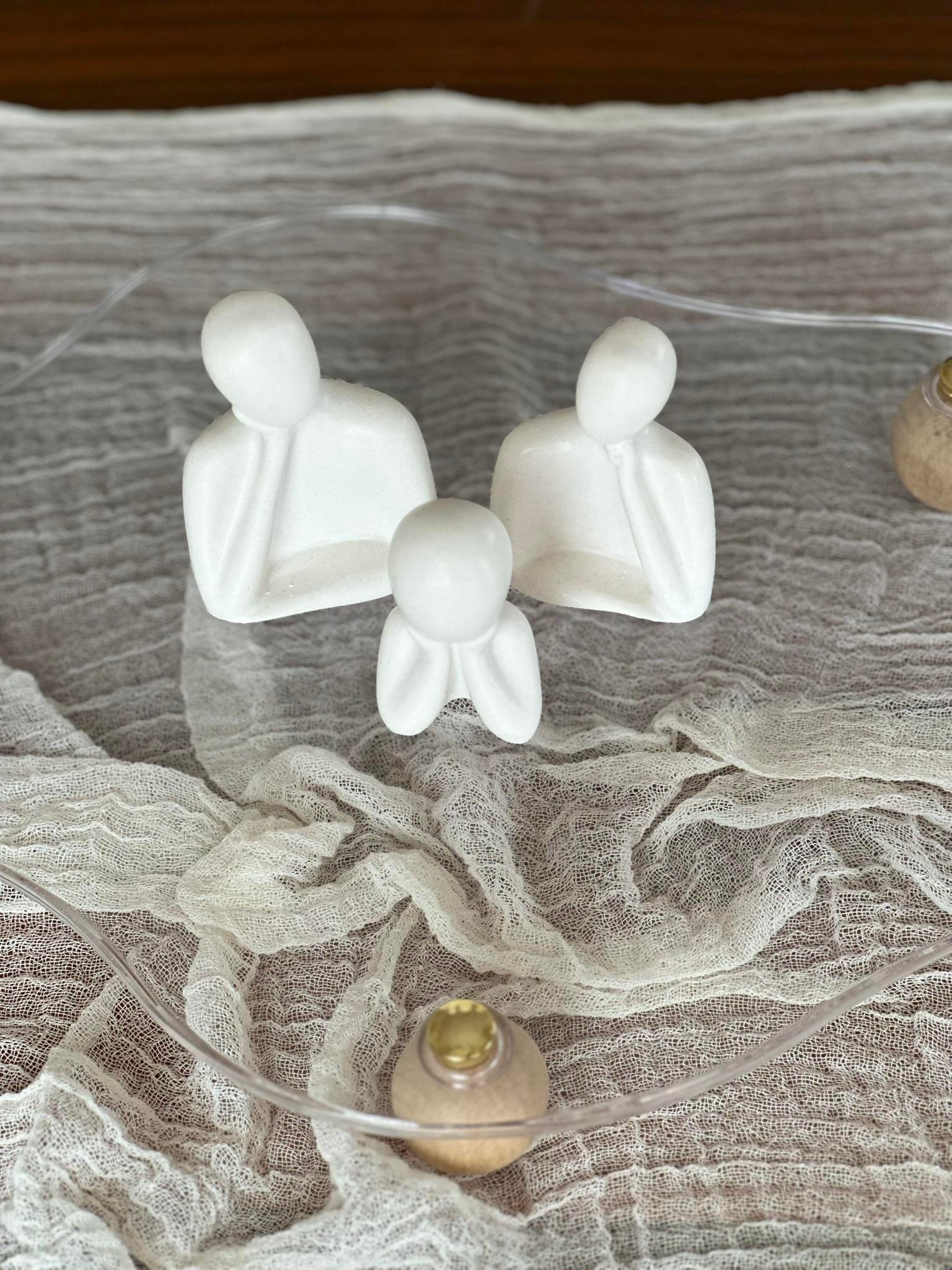 Dekoratif 3'lü Minimal İnsan Figürü Seti