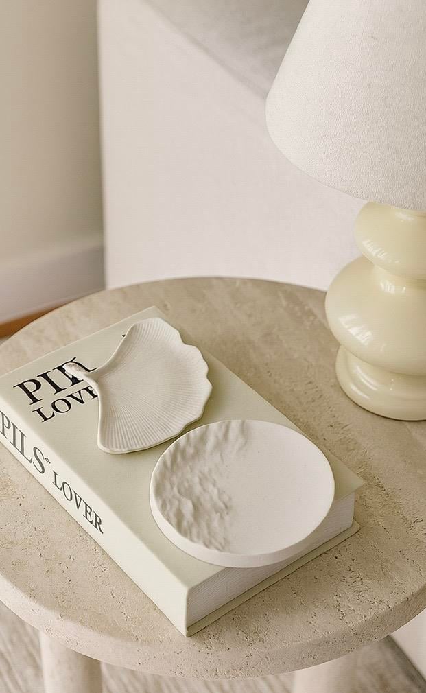 Yaprak ve Kendinden Dalgalı 2'li  Dekoratif Tabak Seti