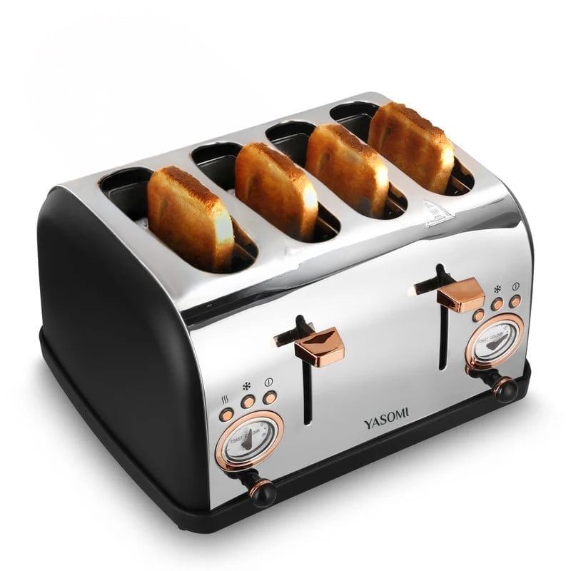  Yasomi YK-628T 4 Dilimli Geniş Yuvalı Ekmek Kızartma Makinesi
