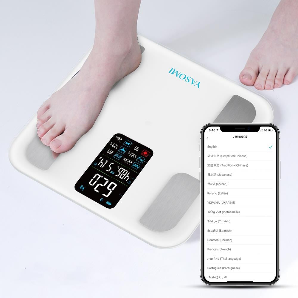 Yasomi ActiveScale FG1914 Dijital Baskül Yağ Su Kas Vücut Kitle Endeksi Kilo Ölçer Tartı