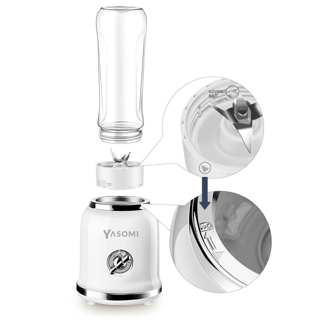Yasomi Bl019 Retro Smoothie Blender Bej ( Türkiye Garantili )