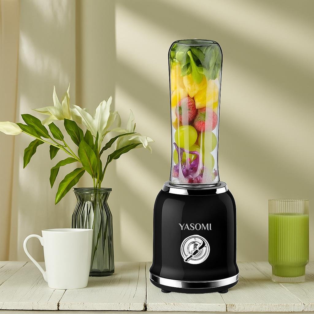 Yasomi BL019 Retro Smoothie Blender Siyah (Yasomi Türkiye Garantili)