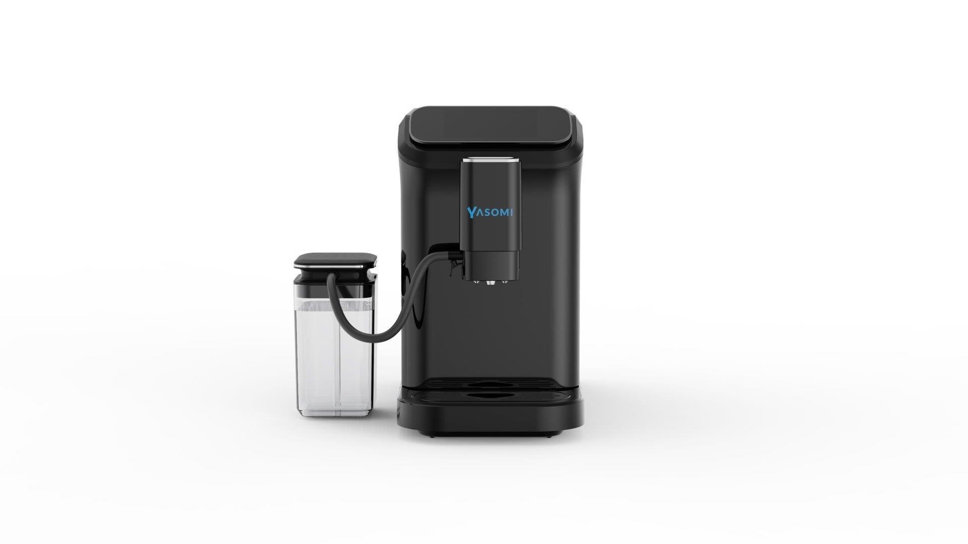 Yasomi Brewsta WS-D5 Çelik Kahve Öğütücülü, Süt Köpürtücülü, Dokunmatik Ekranlı Full Otomatik Espresso Makinesi (Siyah)