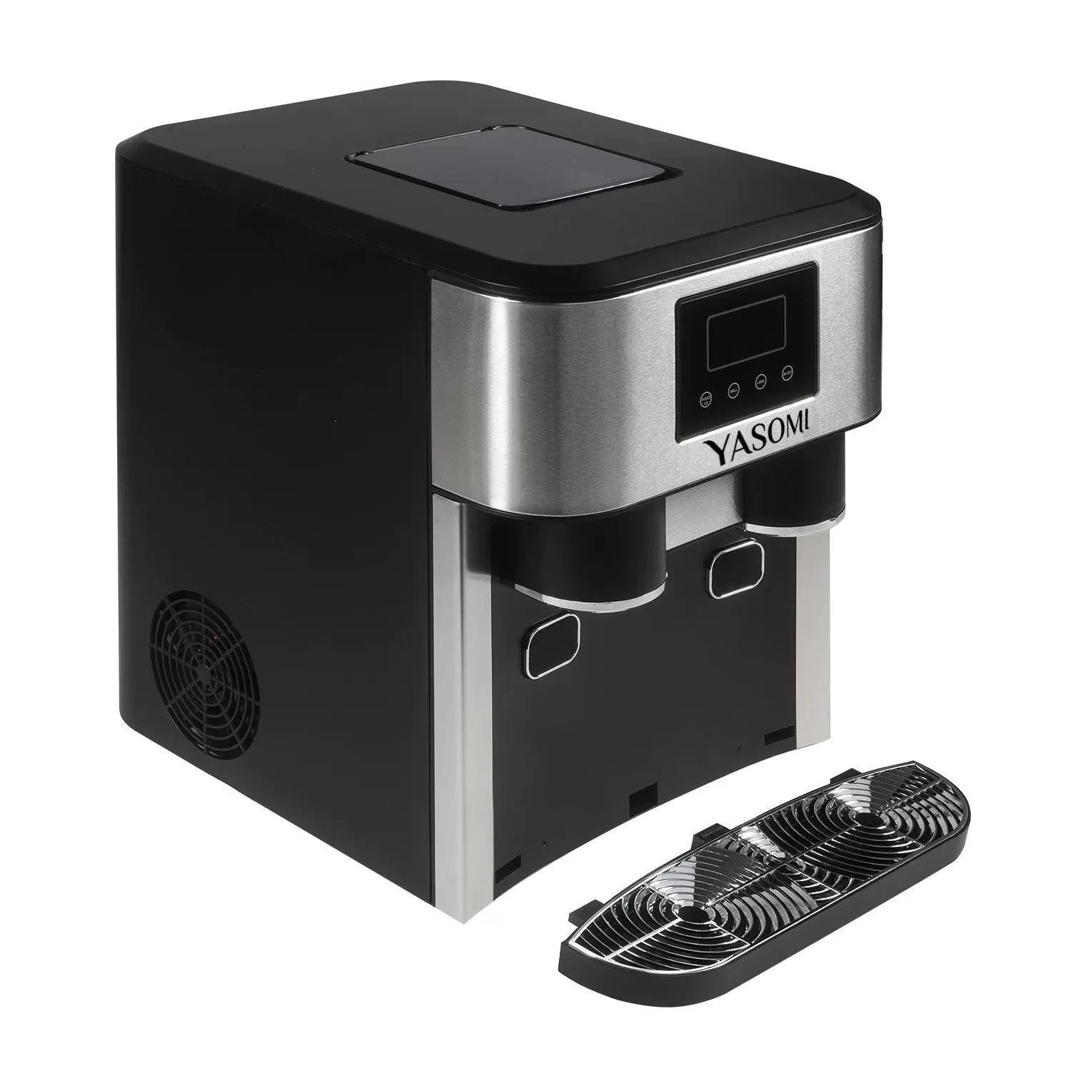 Yasomi Coolmaster ZBS15 3in1 Küp & Kırılmış Buz, Soğuk Su LCD Dokunmatik Inox Gövde 2l Tanklı Buz Makinesi