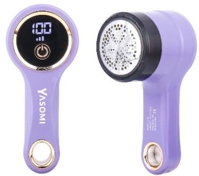 Yasomi DN-31 QuilMate Usb Şarj Edilebilir LED Ekran Tiftik Kazak ve Mobilya Tüy Toplama Makinesi (mor)