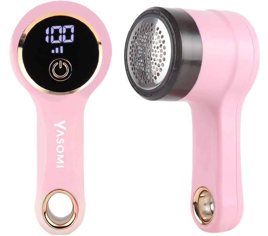 Yasomi DN-31 QuilMate Usb Şarj Edilebilir LED Ekran Tiftik Kazak ve Mobilya Tüy Toplama Makinesi (pembe)