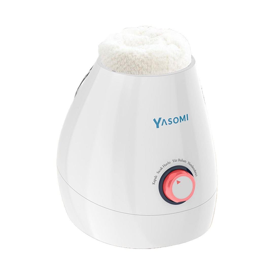 Yasomi NV8318 Aromaterapi 3ü1 arada Havlu Isıtıcı Cilt Nemlendirici ve Yüz Buharı Cihazı (Pembe)