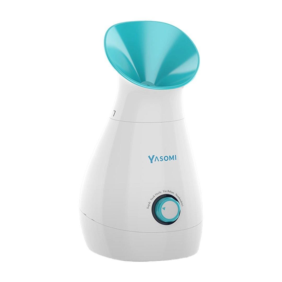 Yasomi NV8318 Aromaterapi 3ü1 arada Havlu Isıtıcı Cilt Nemlendirici ve Yüz Buharı Cihazı (Mavi)