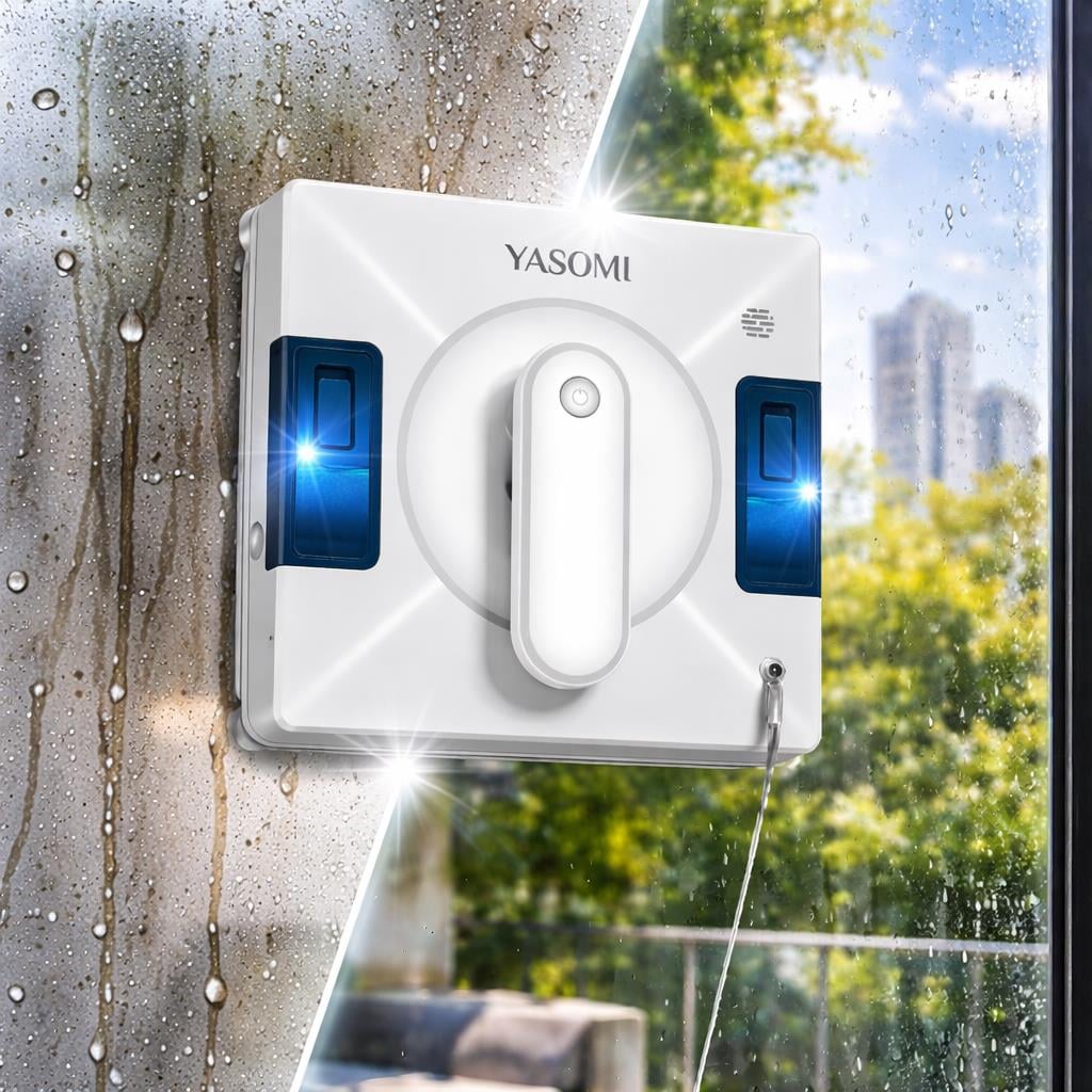 Yasomi Perimax YV509 Kumandalı Smart Uygulamalı Su Püskürtme 3000Pa Akıllı Cam Silme Robotu