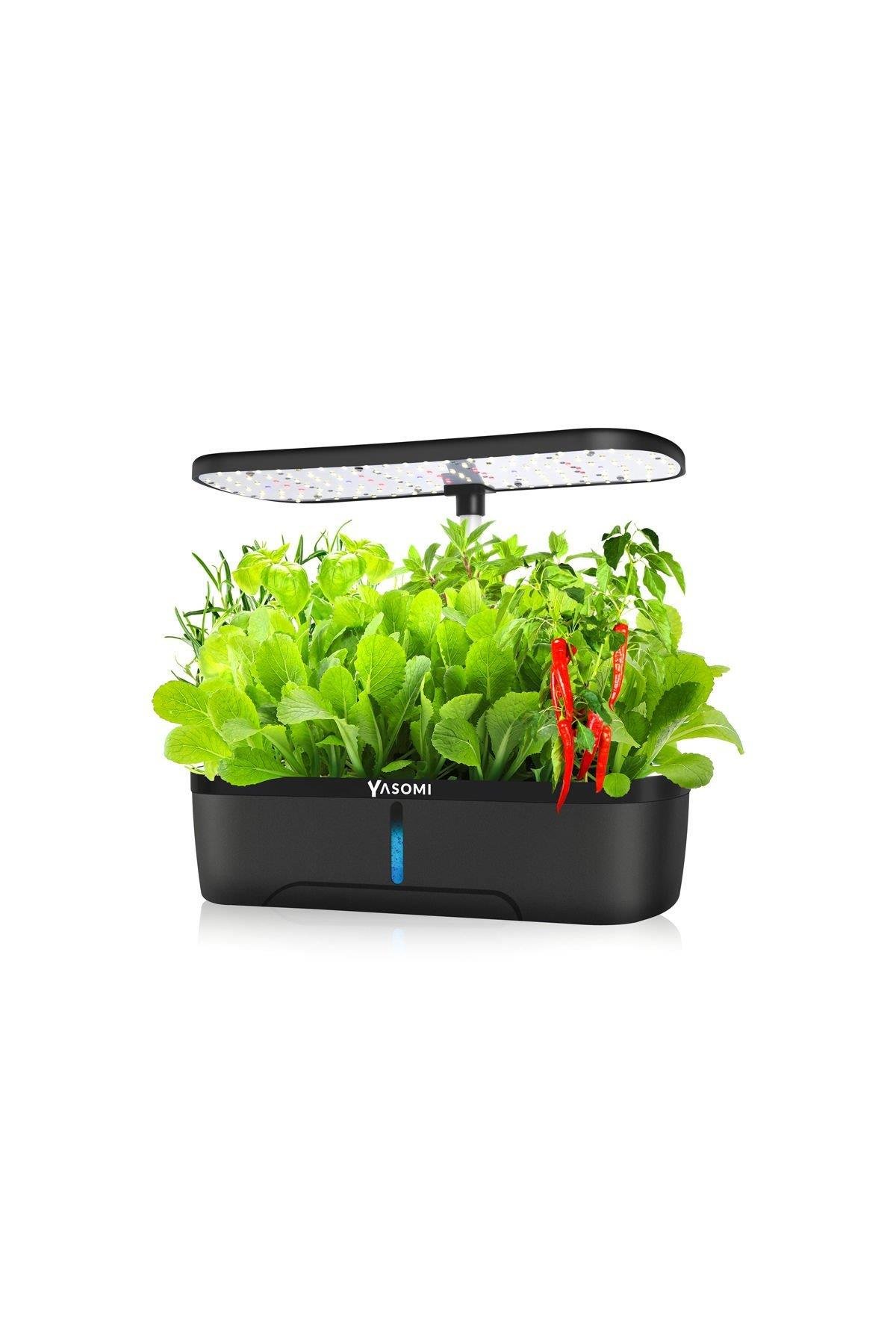 Yasomi S12 Siyah Smart Planter Akıllı Ev Bahçesi 12 Li ( Türkiye Garantili )