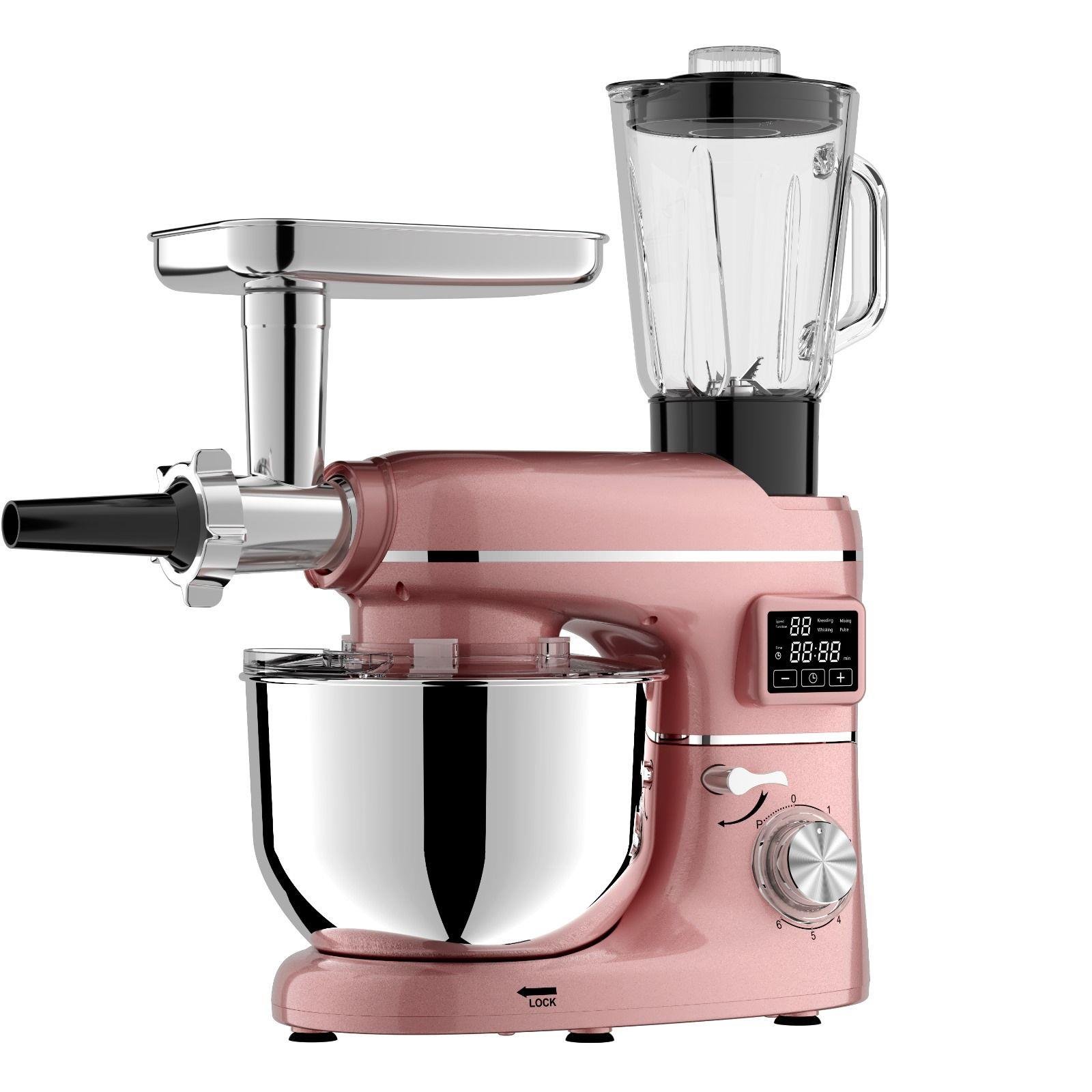 Yasomi Sm 1504bml Rose Gold Led Ekranlı Kıyma Çekme Aparatlı Blender Stand Mikser Mutfak Şefi 1500w