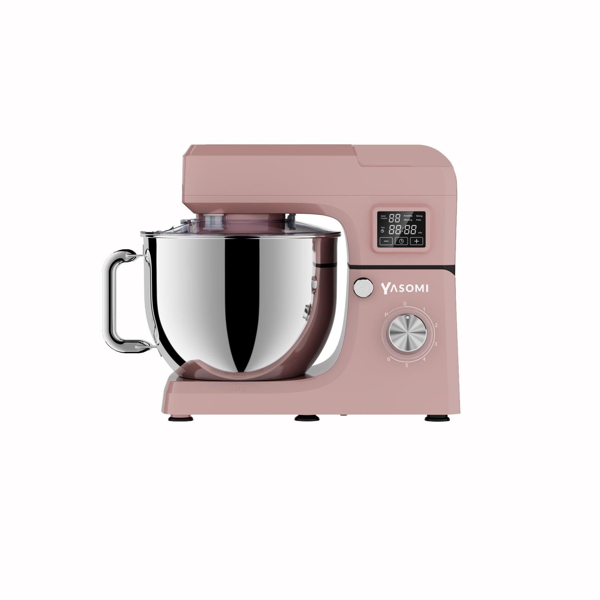 Yasomi Sm 1511bml Led Ekranlı Kıyma Çekme Aparatlı Blender Stand Mikser Mutfak Şefi (Pembe)