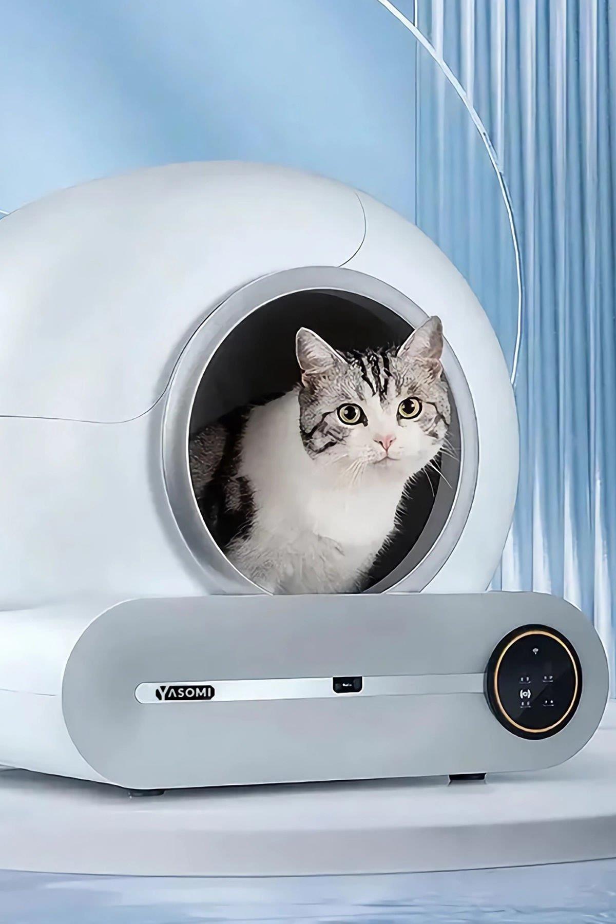 Yasomi Smart Cat Cleaner 9lt Kapasiteli ve Wifi Uygulama Bağlantılı Kedi Tuvaleti