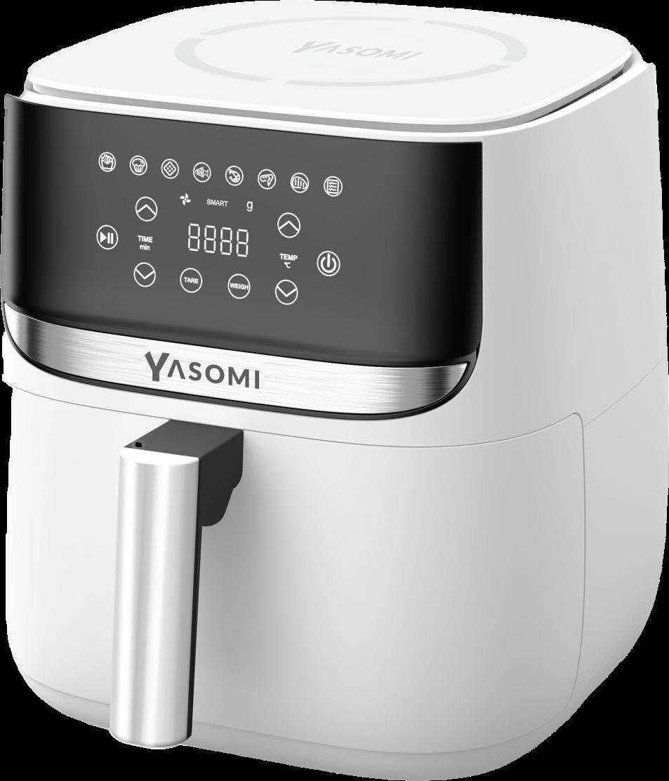 Yasomi Y55 Tartı Özellikli Beyaz 5.7l-6 Litre 1700w Airfryer Fritöz