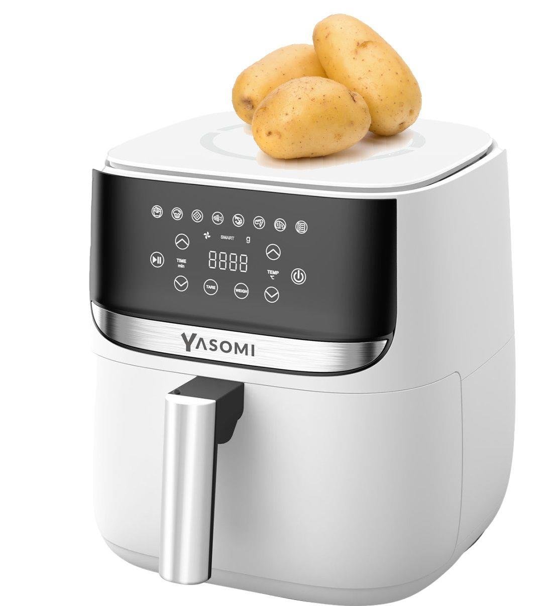 Yasomi Y55 Tartı Özellikli Beyaz 5.7l-6 Litre 1700w Airfryer Fritöz