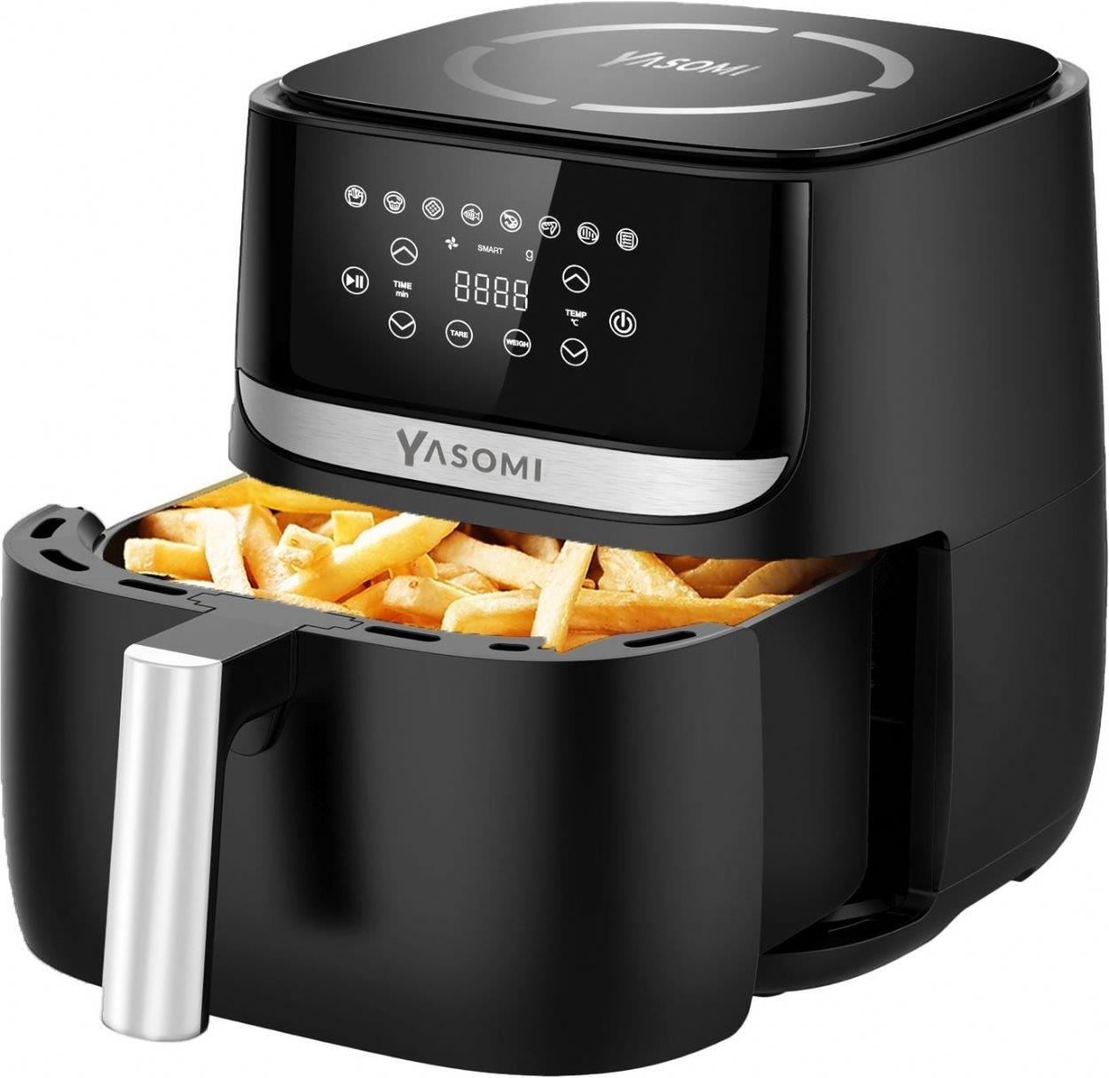 Yasomi Y55 Tartı Özellikli Siyah 5.7l-6 Litre 1700w Airfryer Fritöz