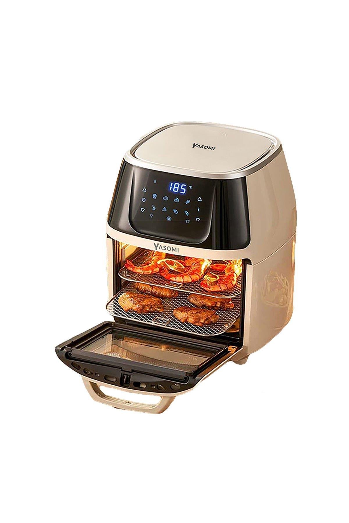 Yasomi Y88 Xxl 1500w 8 Litre Airfryer Oven Fritöz (Bej)
