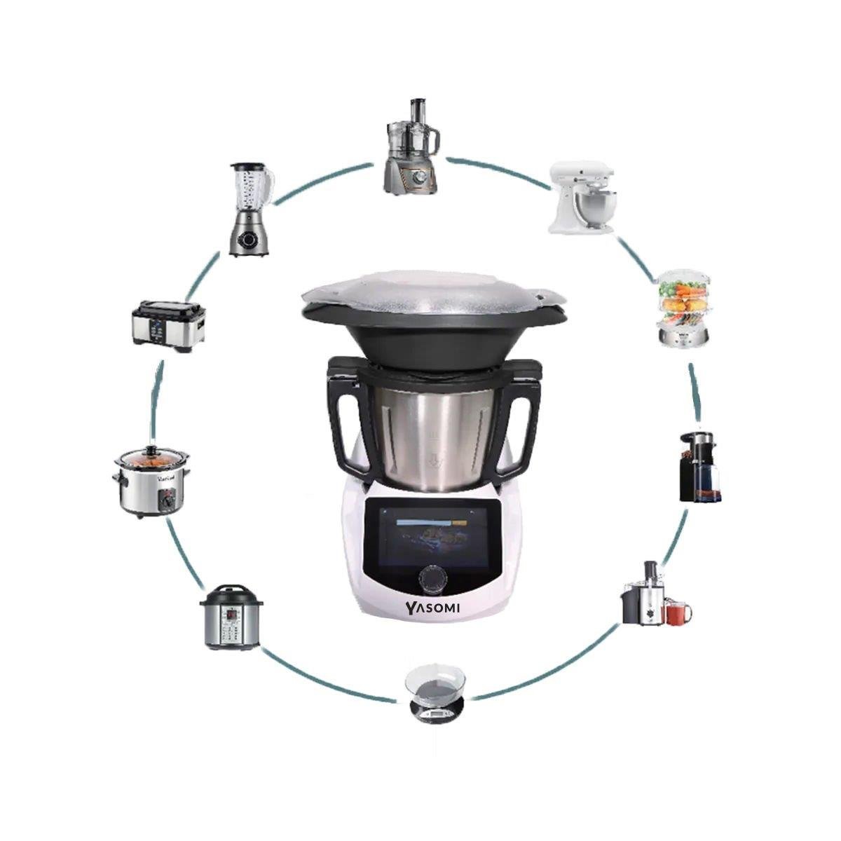 Yasomi Y99 Pro Akıllı Ekranlı Multifonksiyonel Yemek Yapma Mutfak Robotu ( Türkiye Garantili) y99