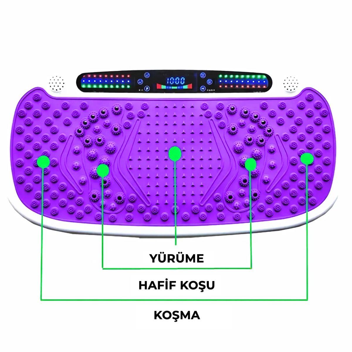 Yasomi Ysx Uzaktan Kumandalı & Titreşimli Bluetooth Hoparlör Destekli 4 Programlı Spor Masaj Aleti (Mor)