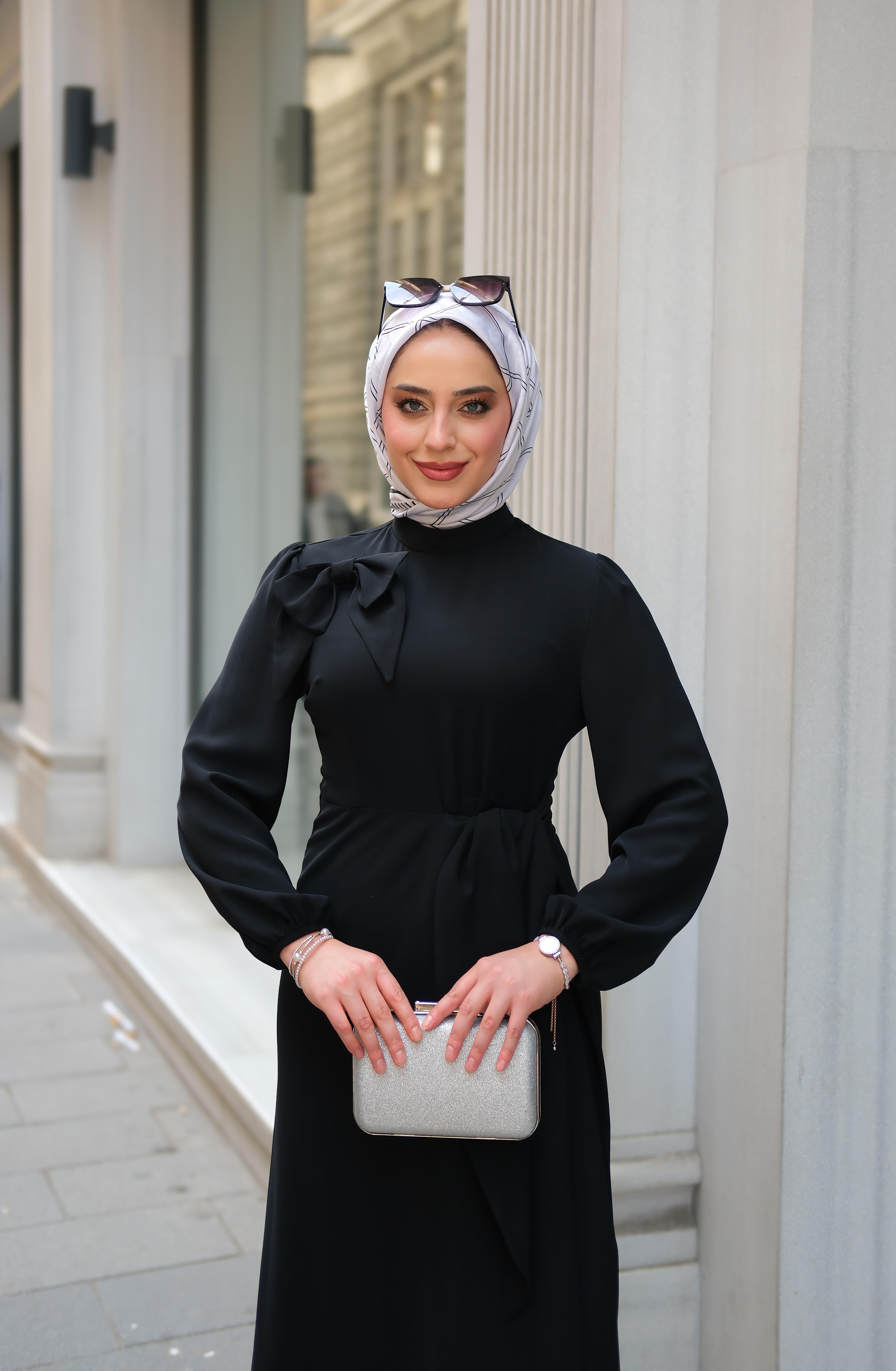FİYONK ELBİSE SİYAH 