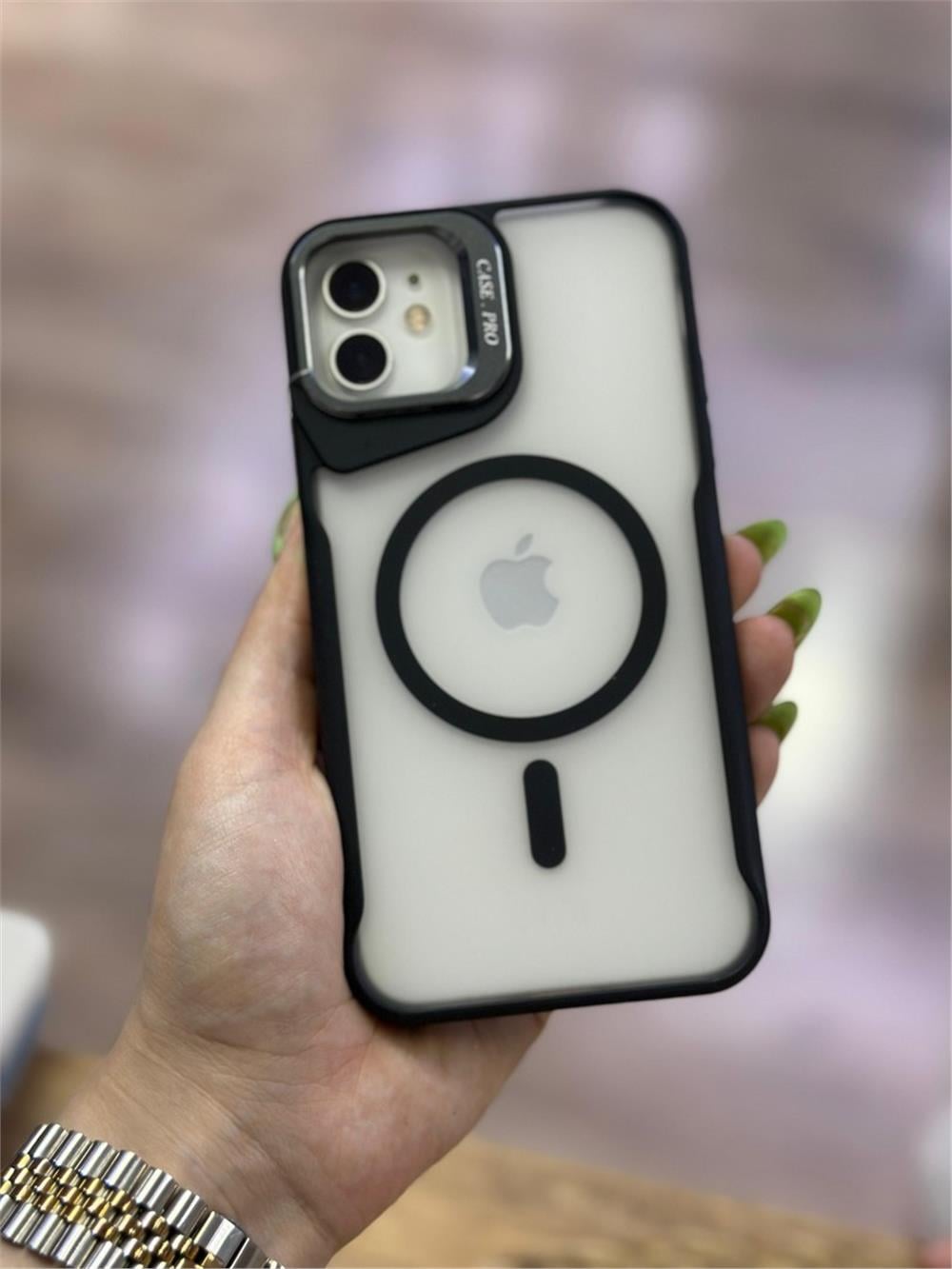 iPhone 11 Kılıf - MagSafe Şarj, Kamera Standlı 