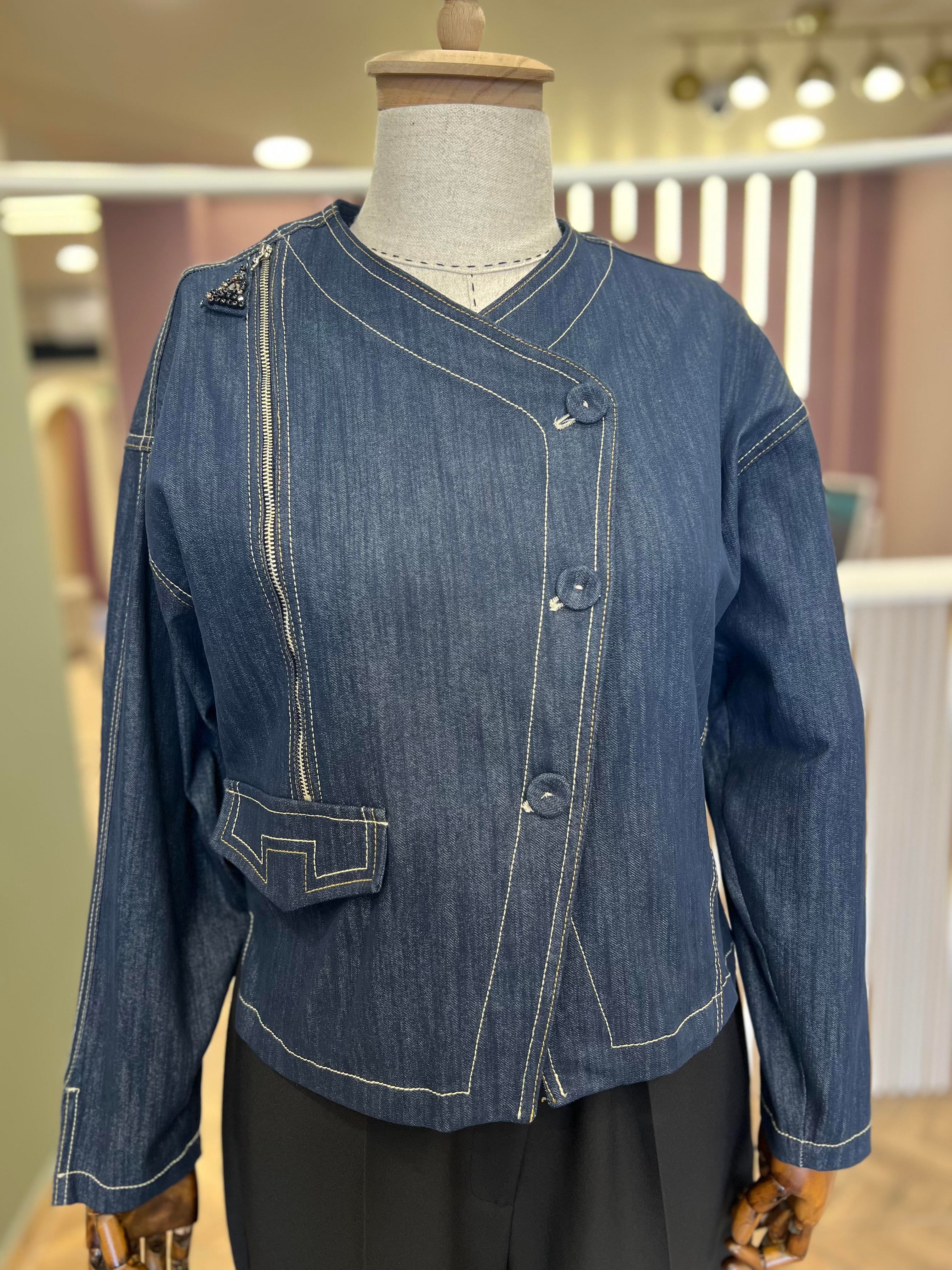 KRUVAZE KAPAMA DENİM CEKET