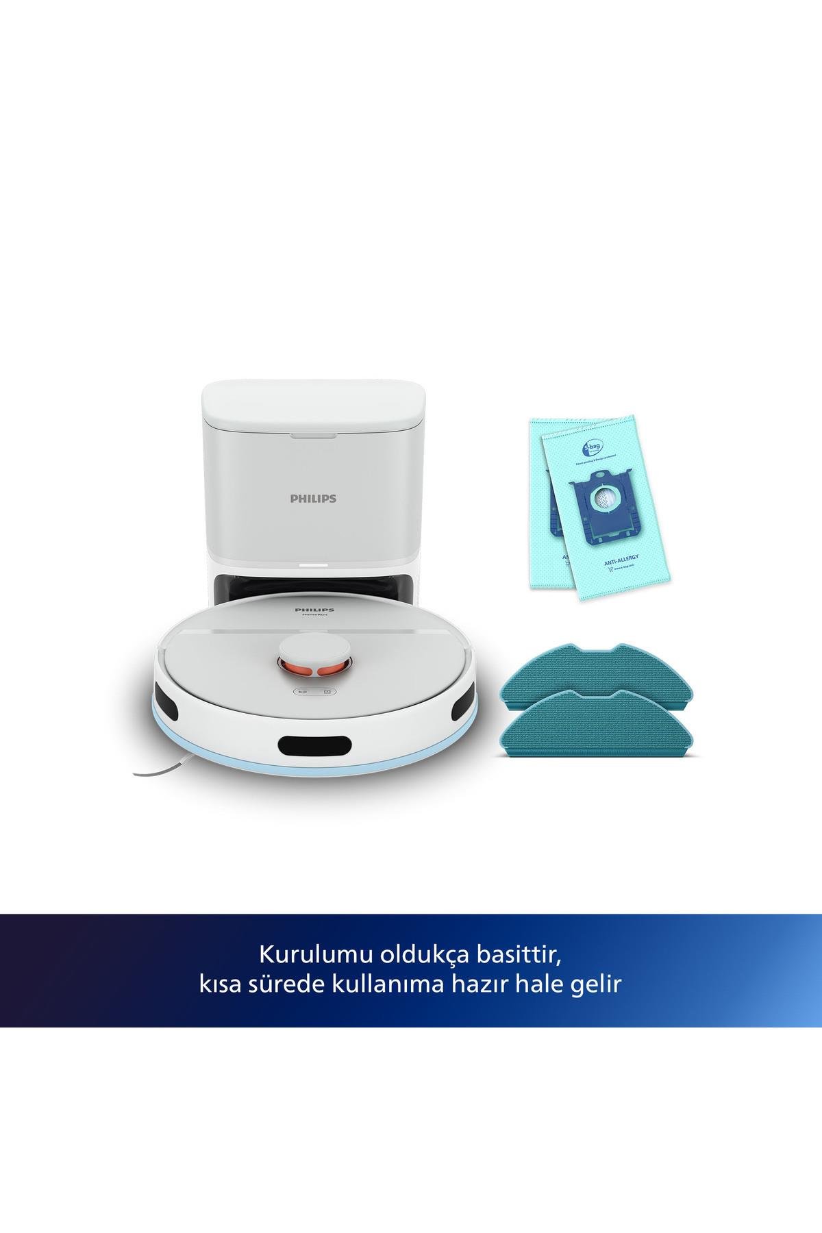 2000 Serisi Islak Kuru Moplu İstasyonlu Robot Süpürge, HomeRun Uygulaması, XU2100/20