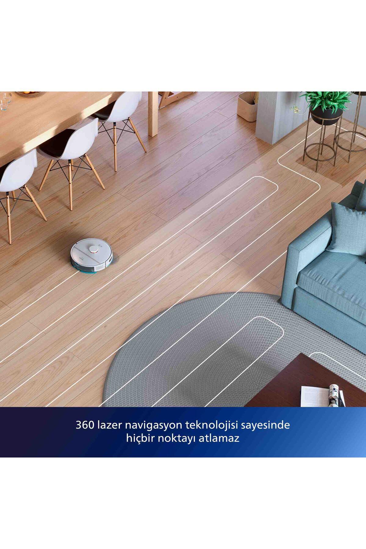 2000 Serisi Islak Kuru Moplu İstasyonlu Robot Süpürge, HomeRun Uygulaması, XU2100/20