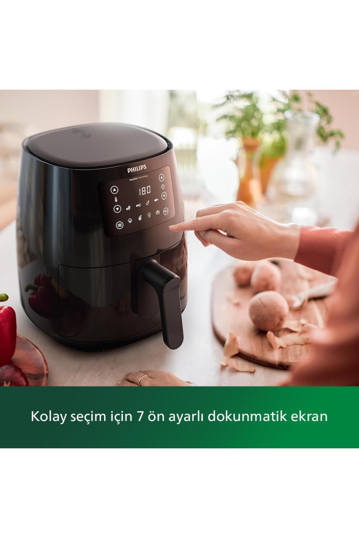 3000 Serisi L Airfryer, 0.8kg, 4.1L Kapasiteli Hazne, Siyah, HD9243/90
