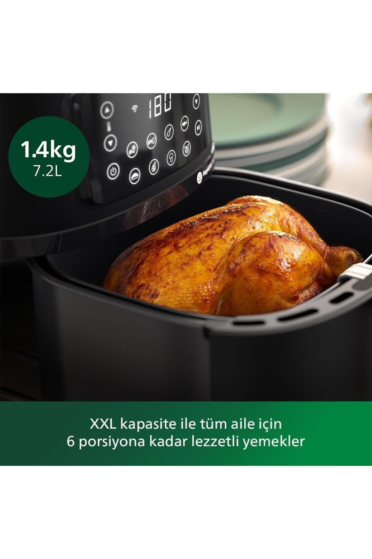 5000 Serisi Airfryer XXL Connected, 7,2 Lt (1,4 kg), Rapid Air Teknolojisi, HD9285/96