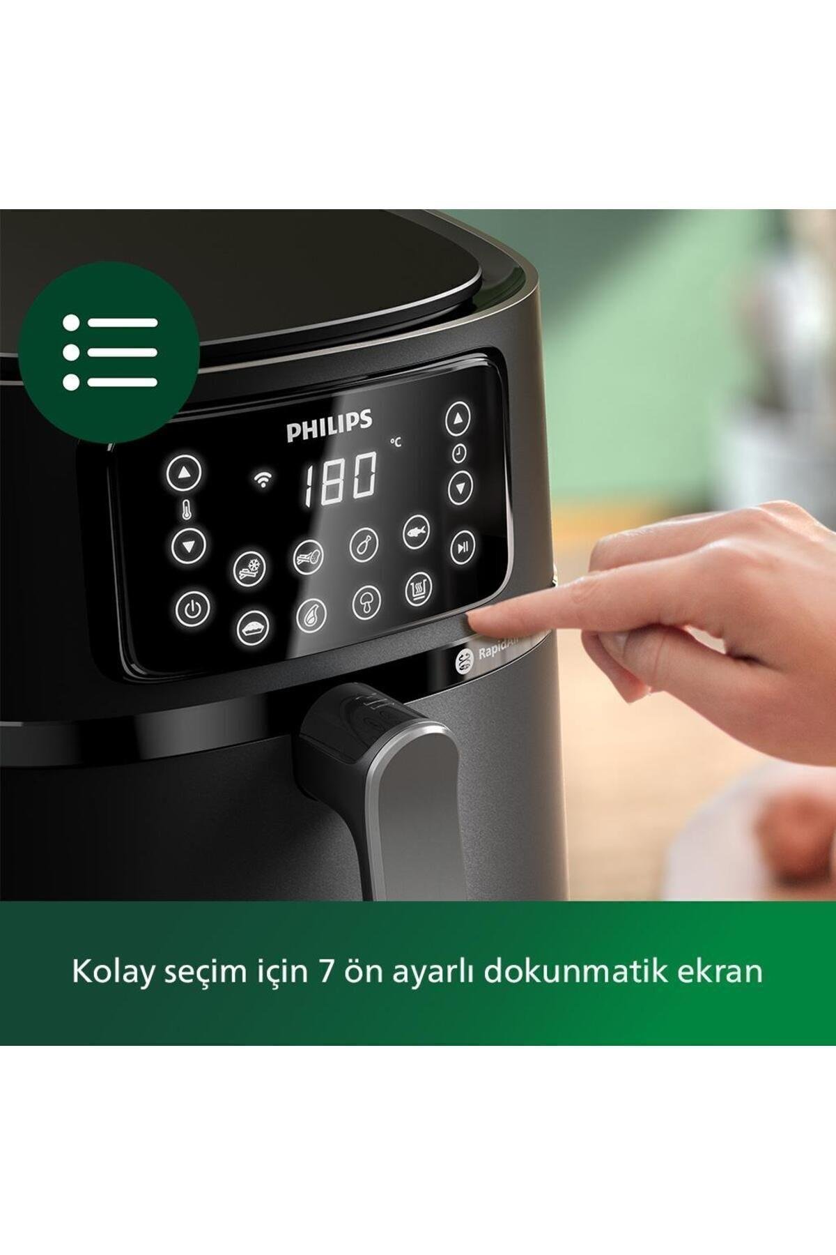 5000 Serisi Airfryer XXL Connected, 7,2 Lt (1,4 kg), Rapid Air Teknolojisi, HD9285/96