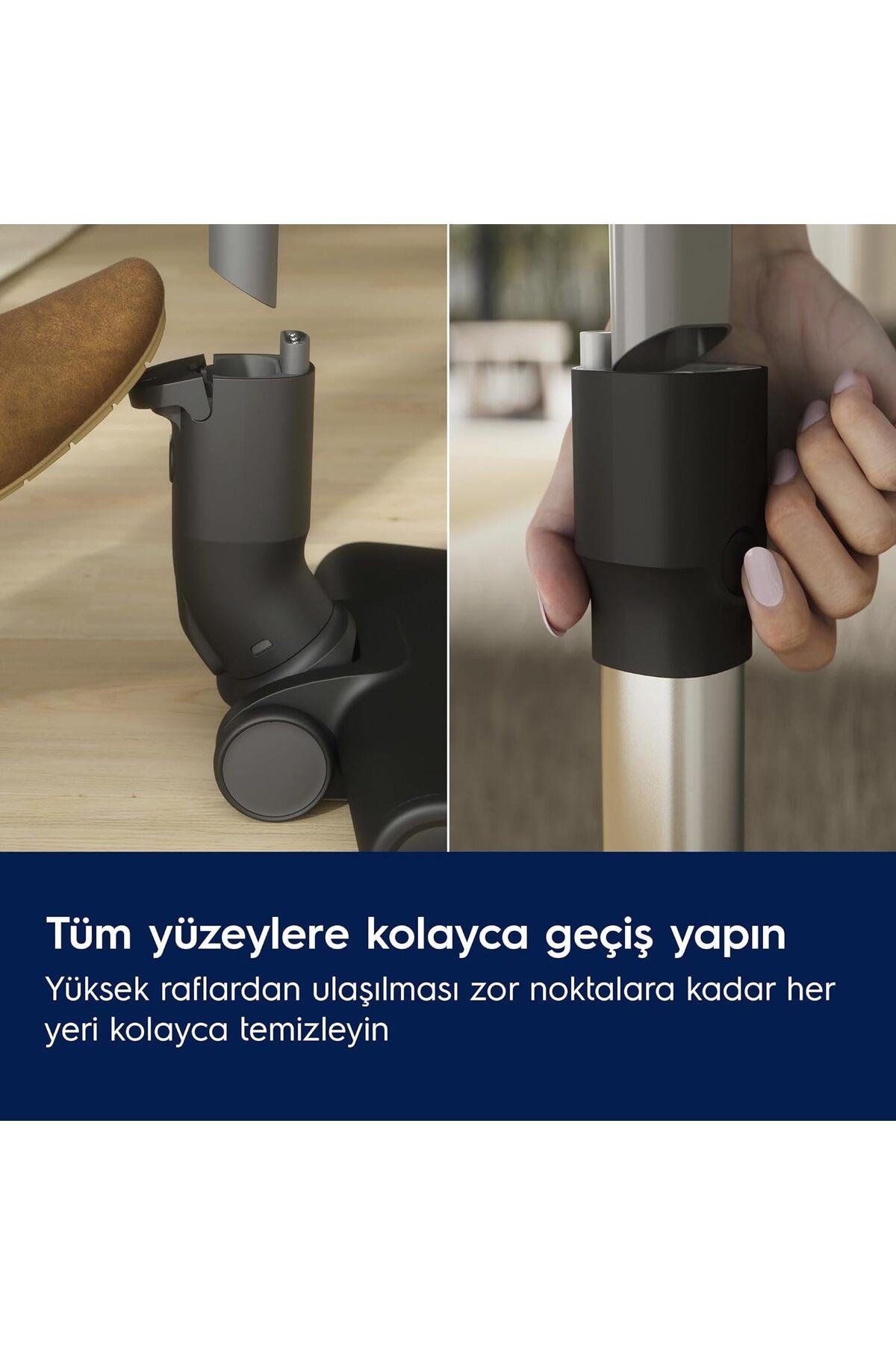 600 Serisi PetPro Başlıklı EP61AB21UG Dikey Şarjlı Dikey Süpürge