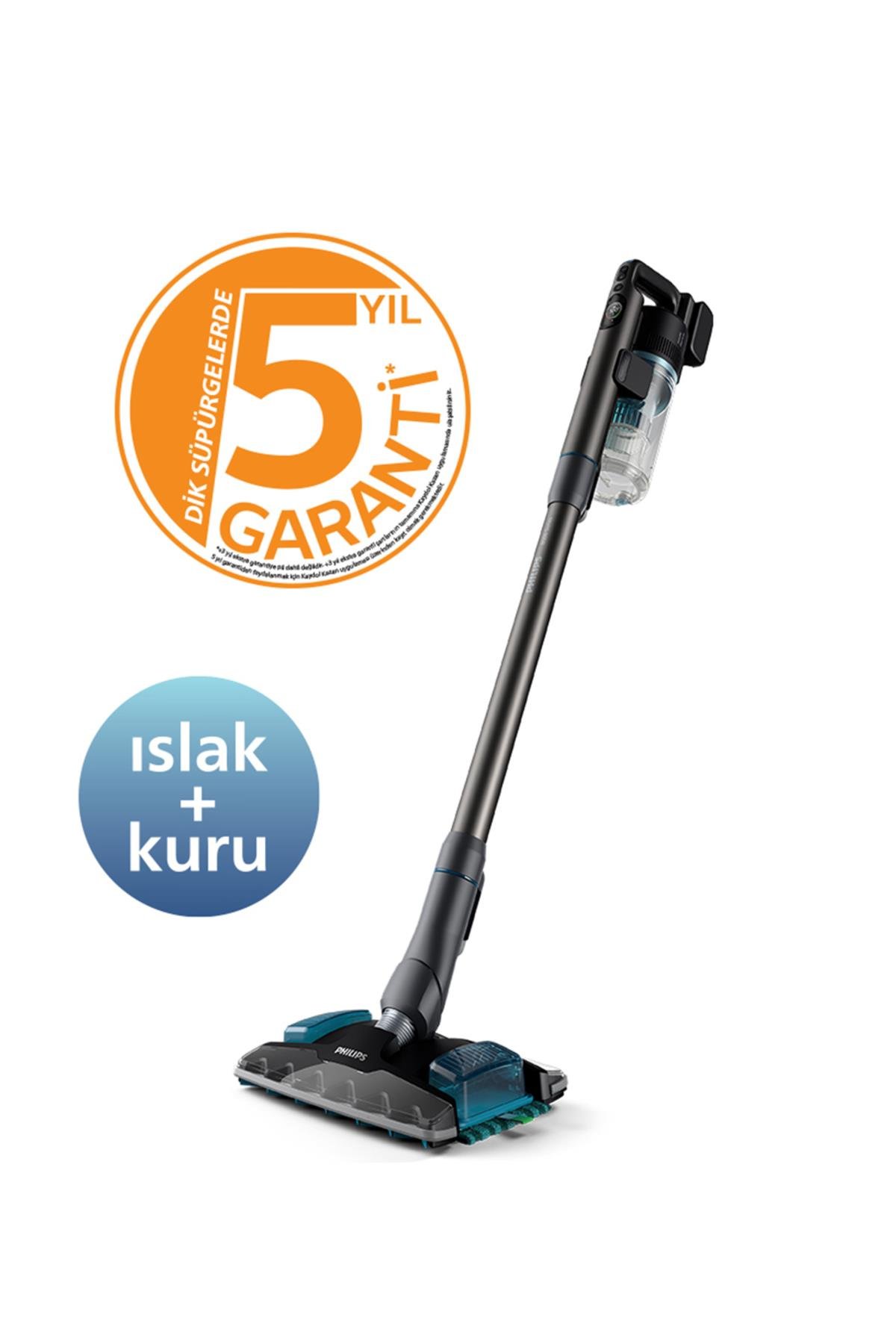 8000 Serisi Aqua Plus Kablosuz Dik Süpürge, 25.2 V, 80 dk'ya Kadar Çalışma Süresi, XC8053/01