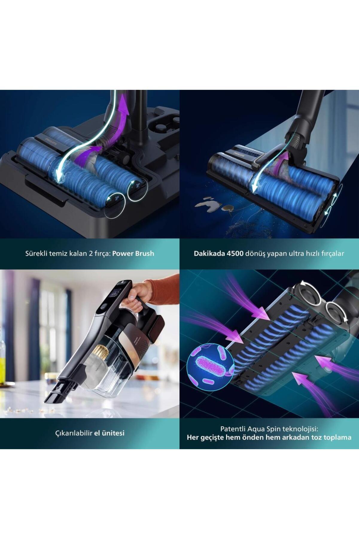 Aqua Trio Özel 9000 Serisi otomatik kendini temizleme Islak Ve Kuru Dikey Süpürge