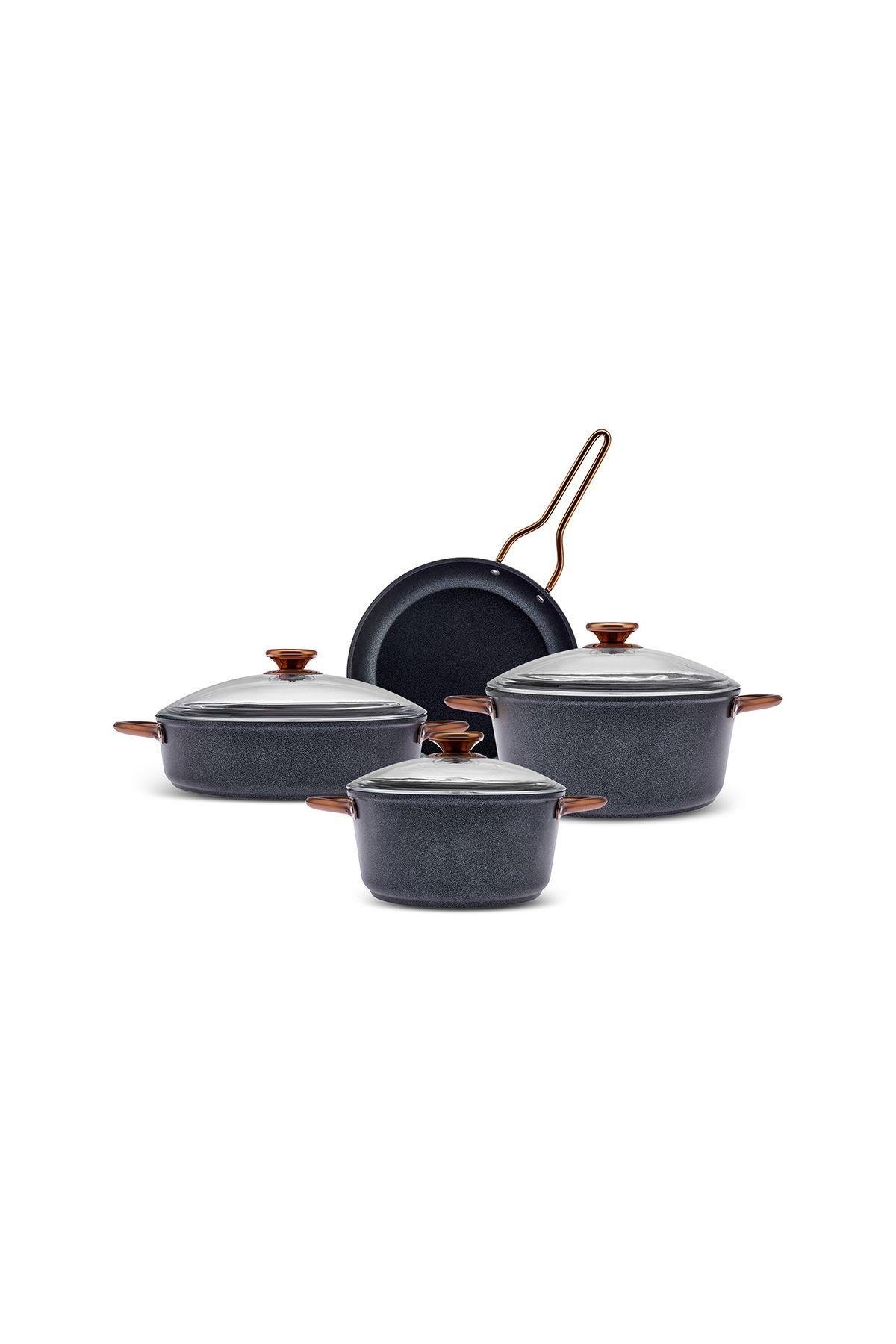 Biodiamond Expert Rosegold 7 Parça Tencere Seti