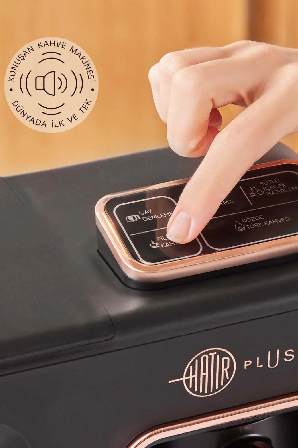 Hatır Plus Mod 5 In 1 Konuşan Kahve Ve Çay Makinesi Black Chrome