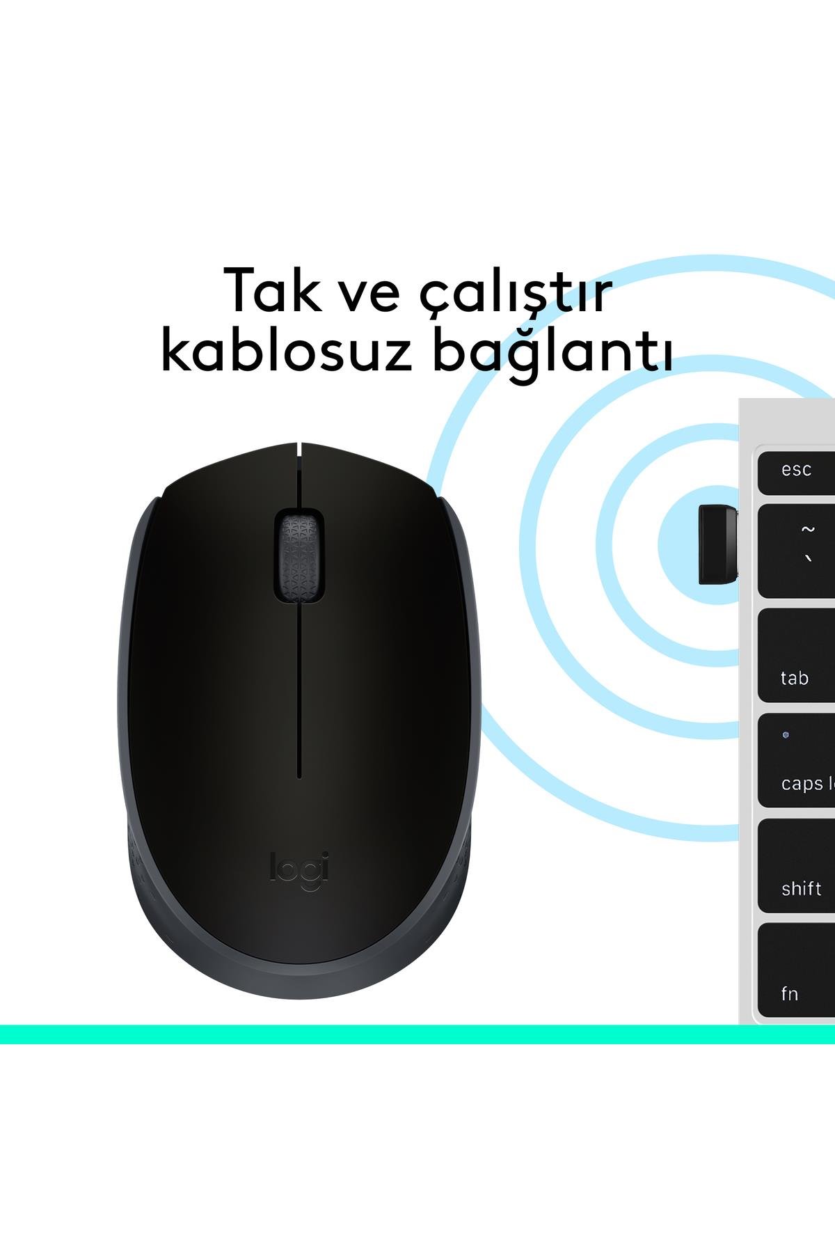 M171 USB Alıcılı Kablosuz Kompakt Beyaz Mouse - 910-006867