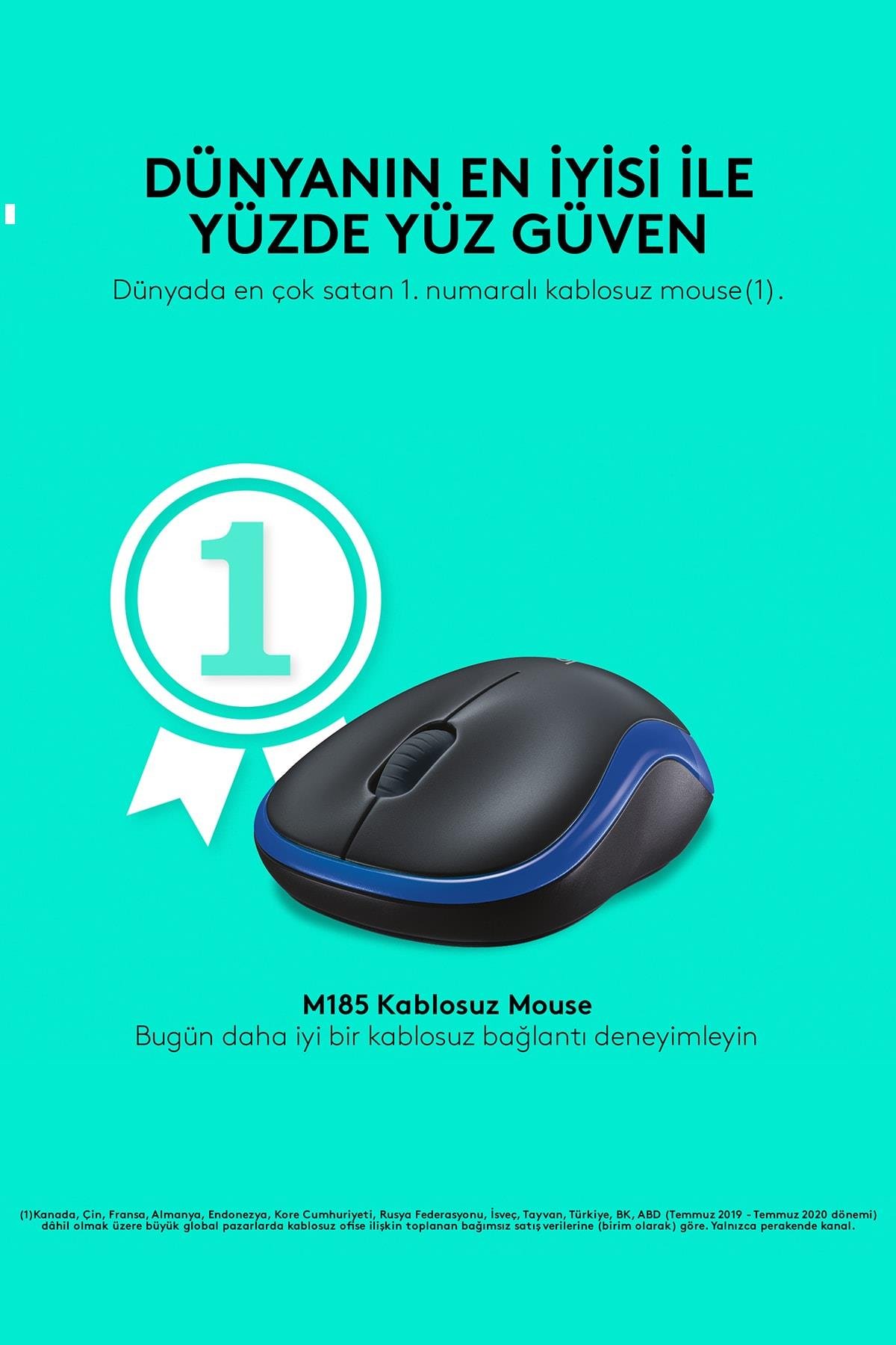 M185 USB Alıcılı Kompakt Kablosuz Mouse - Gri