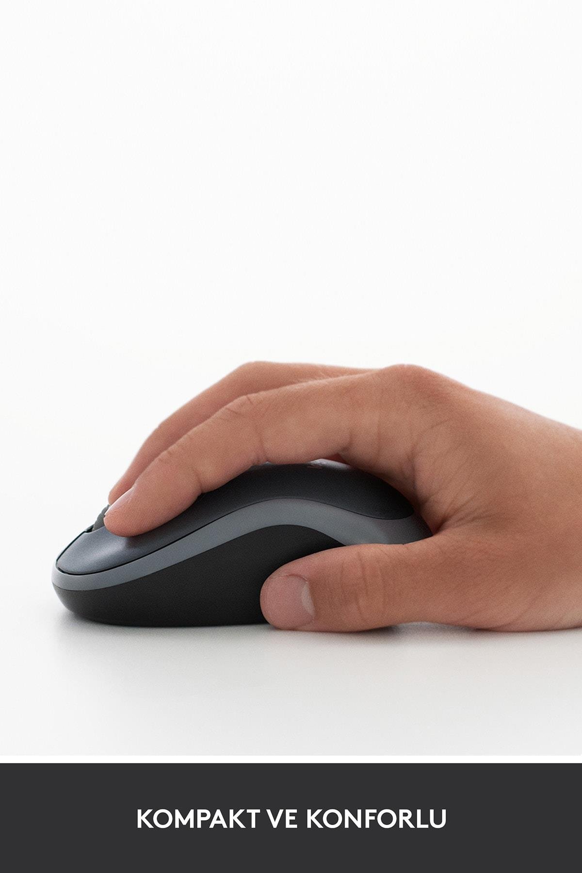 M185 USB Alıcılı Kompakt Kablosuz Mouse - Gri