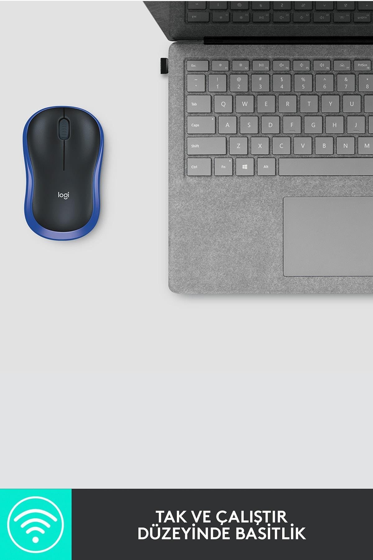 M185 USB Alıcılı Kompakt Kablosuz Mouse - Gri