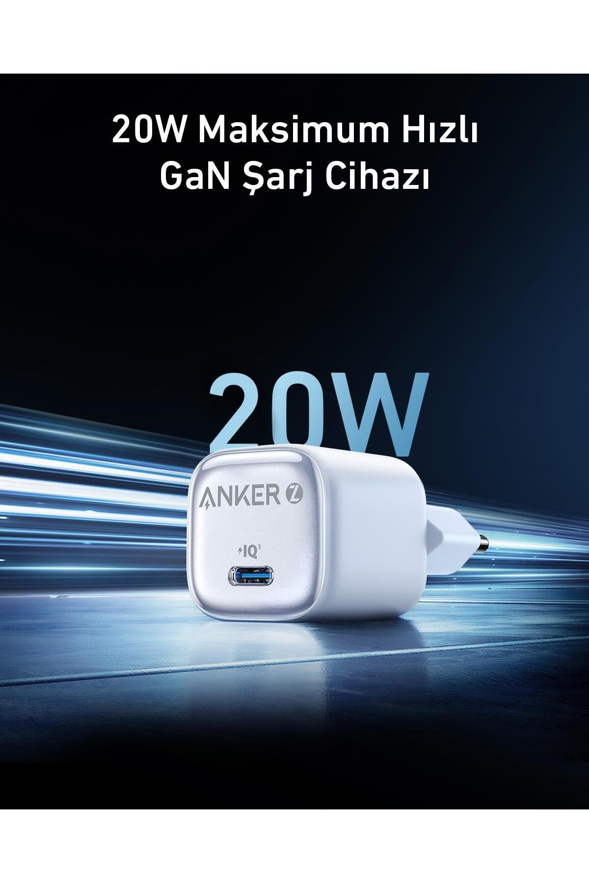 Zolo 20W GaN USB-C Şarj Cihazı -  Beyaz - A2699