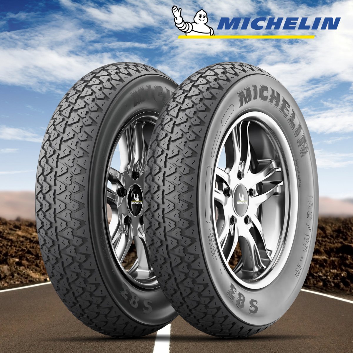 3.50-10 59J MICHELIN S83 TL/TT 