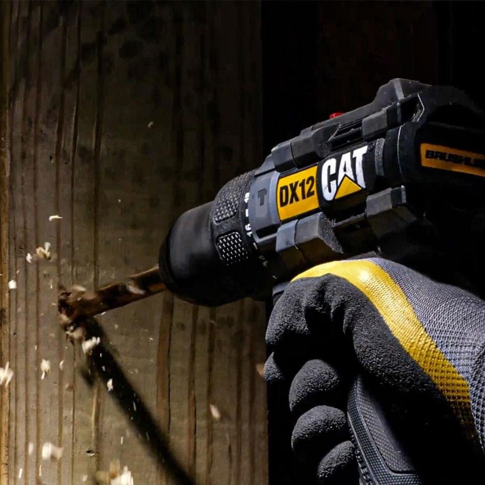 CAT DX12K.2 18Volt/4.0Ah Li-ion Çift Akülü Kömürsüz Profesyonel Şarjlı Darbeli Matkap + DX71.2 Kömürsüz Darbeli Tornavida Kombo Set