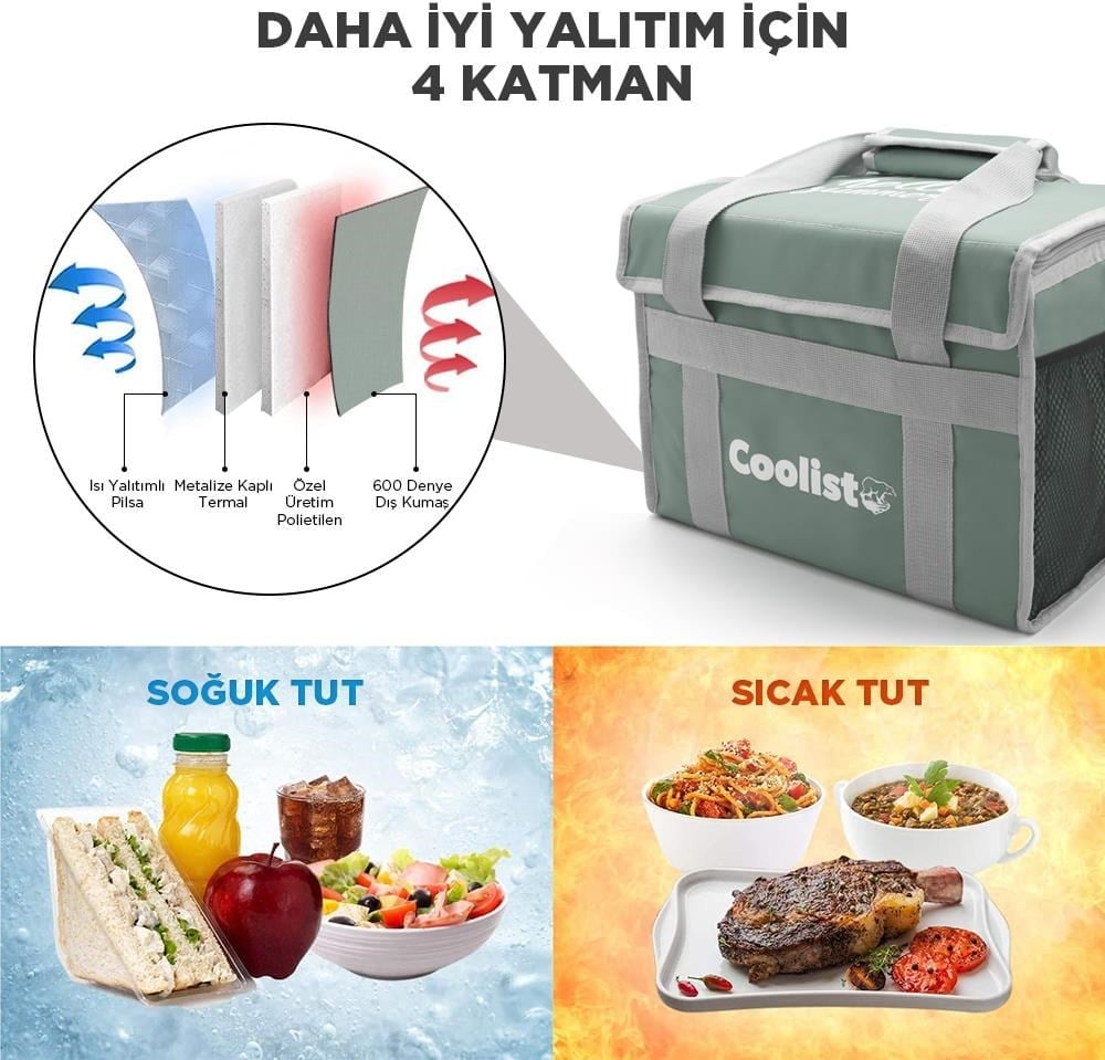 Coolist CL26LG 26 Litre Katlanabilir Termos Bez Çanta / Buzluk