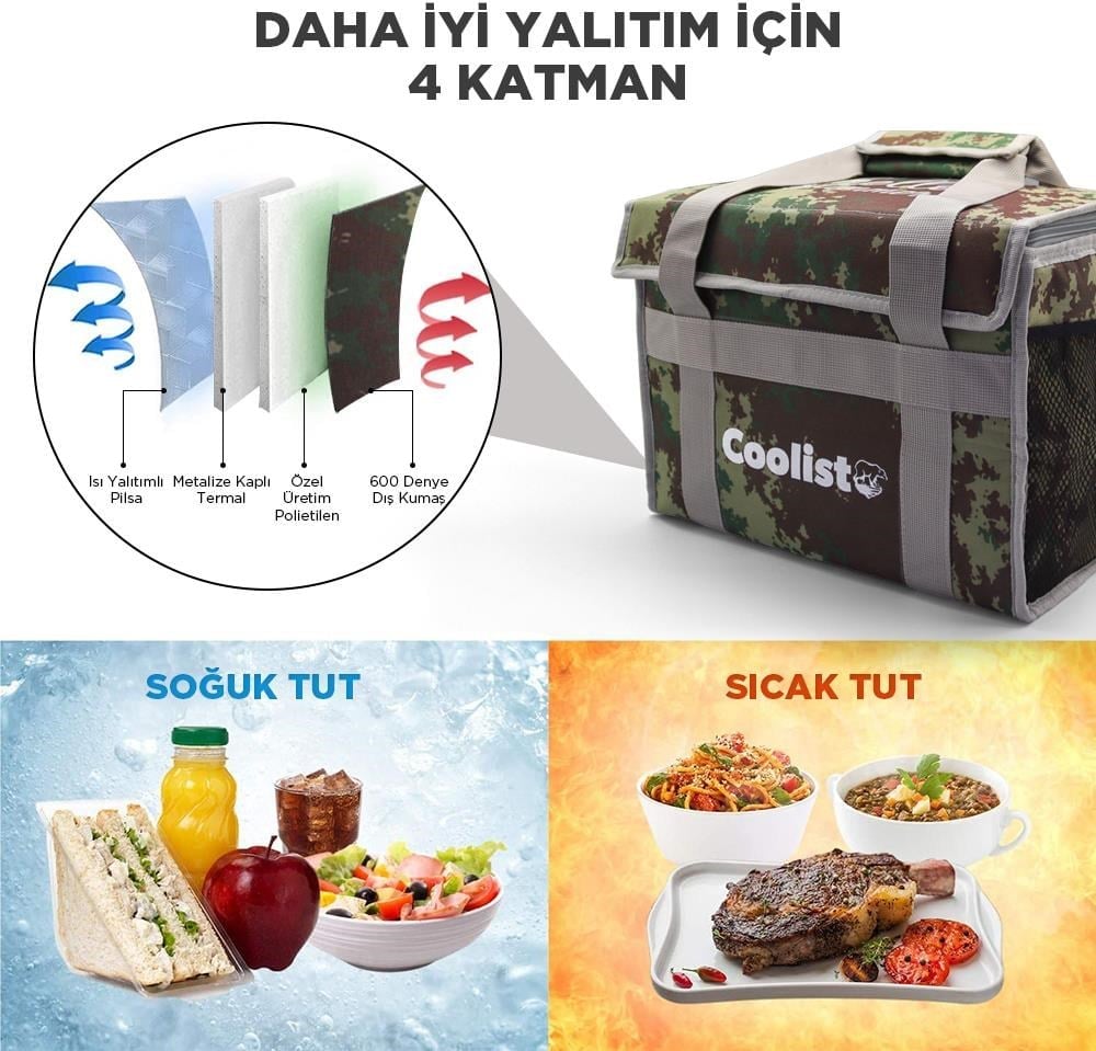 Coolist CL36C 36 Litre Katlanabilir Termos Bez Çanta / Buzluk