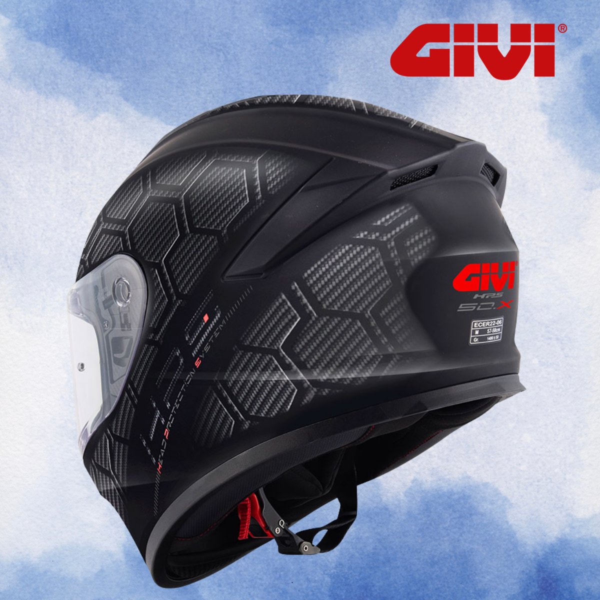 GIVI 50.X SNAKE MAT KARBON KASK